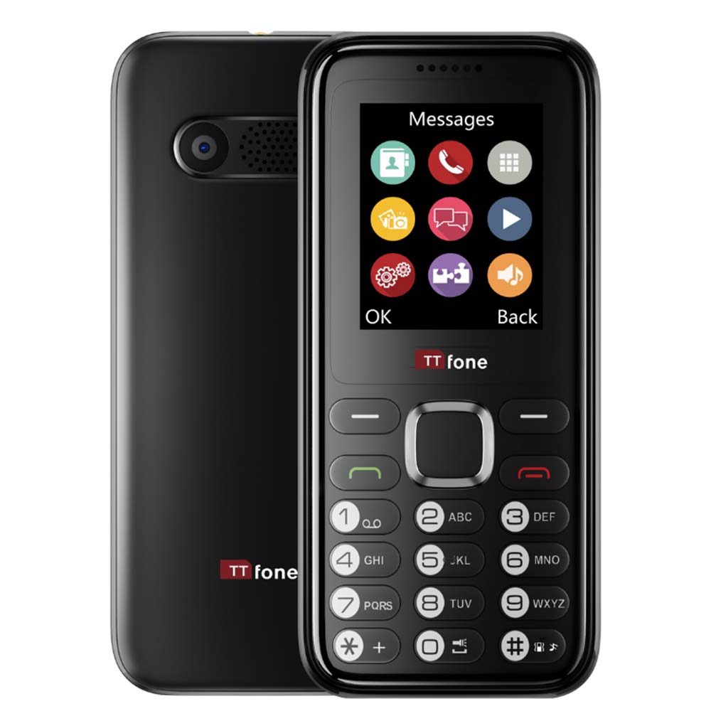 Black TT150 Mobile Phone with Mains Charger - Image 2