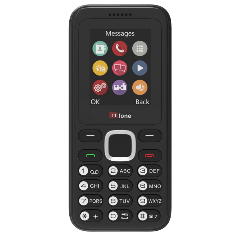 Black TT150 Mobile Phone with Mains Charger - Image 3