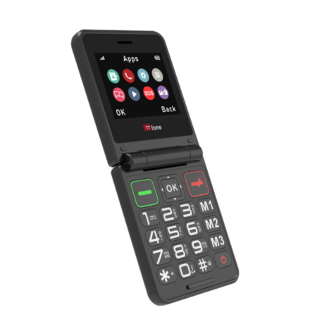 TT660 Flip Senior Mobile Phone & USB-C Cable