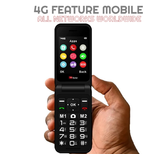 TT760 Flip Big Button Mobile & USB Cable - Image 4
