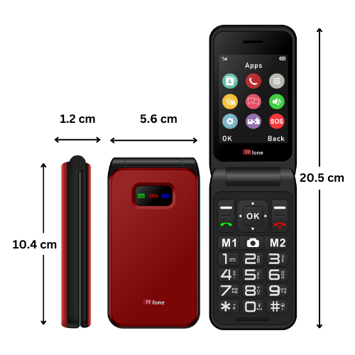 TT760 Flip Big Button Mobile & USB Cable - Image 3