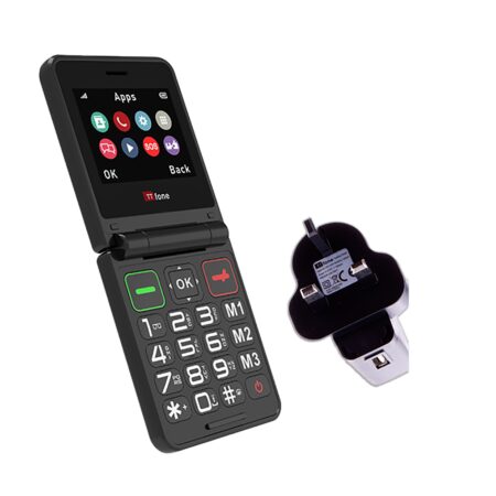 TT660 Flip Senior Mobile Phone & Wall Charger