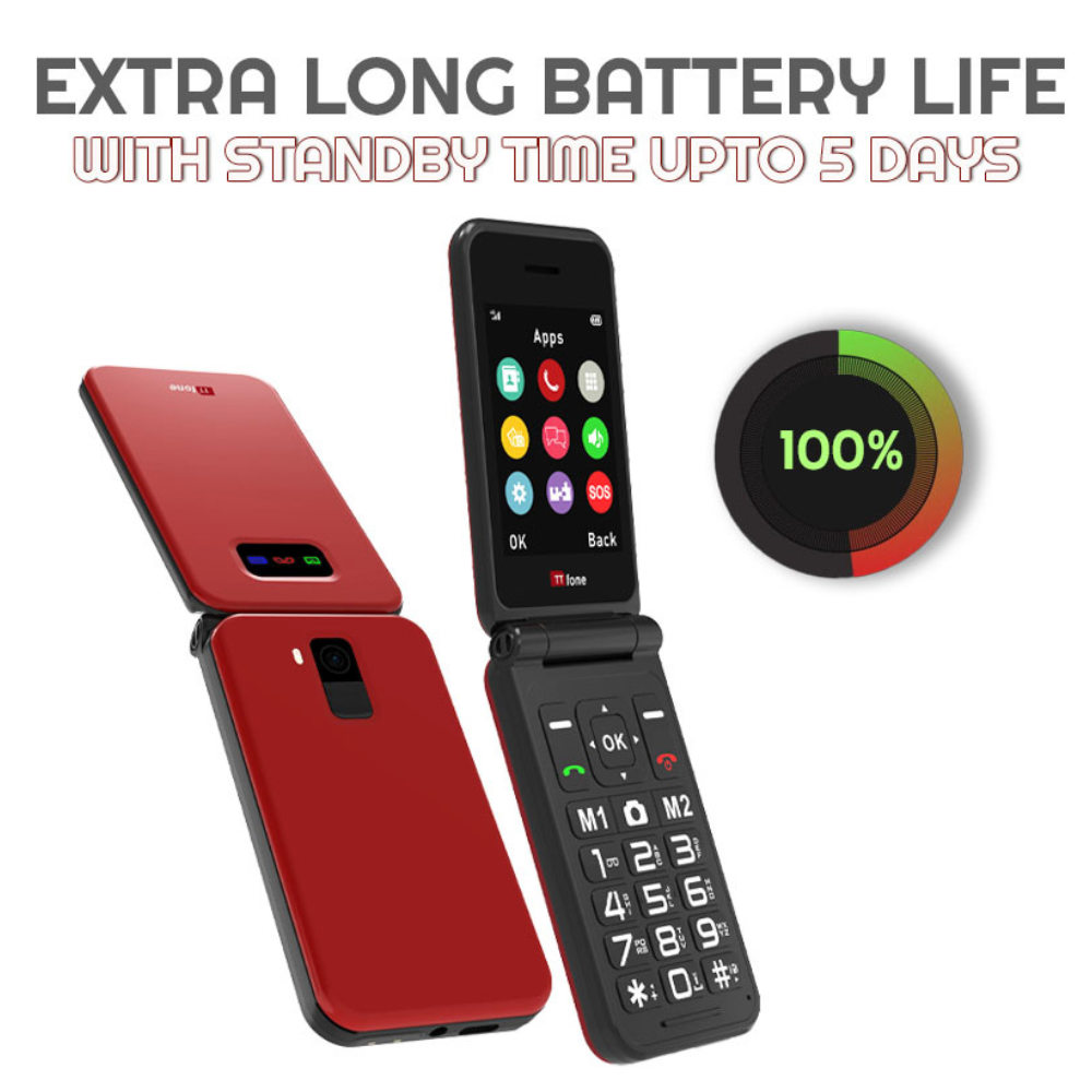 TT760 Flip Big Button Mobile & Wall Charger - Image 3
